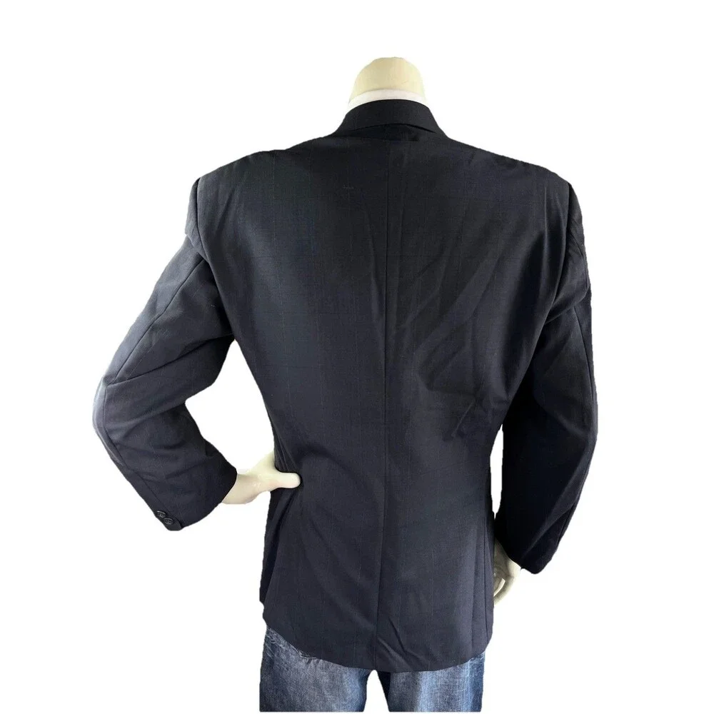 Lubiam Blazer Men 42R Cerruti 1881 Super 100s Coat Jacket Subtle Windowpane